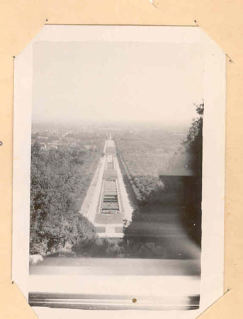 Beautiful view looking down at the Palace