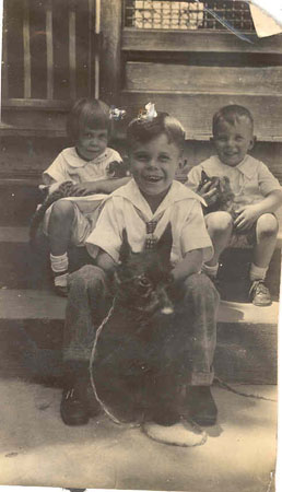 3 kids and dog